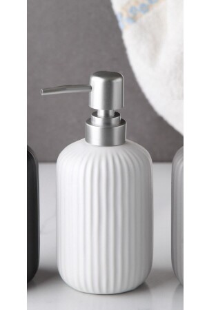 Flüssigseifenspender aus Keramik – Weiß PNK7431 - Pinkev