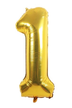 Folyo Balon 1 Rakamı Helyum Balon 100 Cm Gold Renk - 1 Yaş Balonu - 1 Yaş Balon -1 Rakam Balon - Onay Store