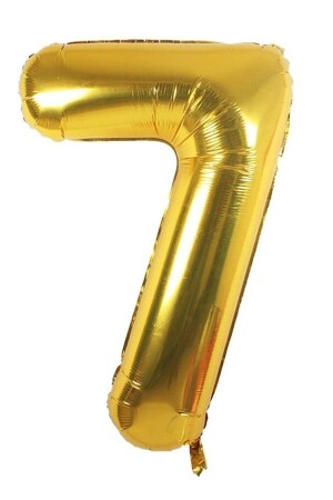 Folyo Balon 7 Rakamı Helyum Balon 100 Cm Gold Renk - 7 Yaş Balonu - 7 Yaş Balon -7 Rakam Balon - Onay Store