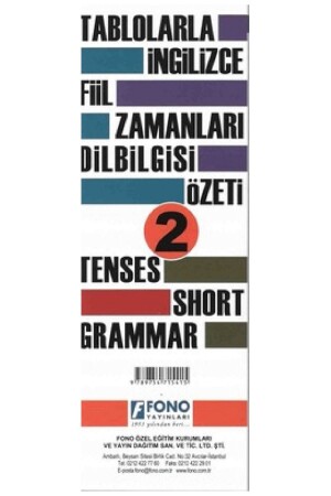 Fono Englische Verbformen und Grammatiktabelle 2 – Kollektiv - 1