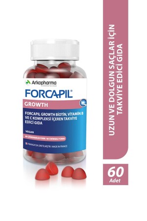 Forcapil® Growth Gummies – Nahrungsergänzungsmittel zur Unterstützung des Haarwachstums – 60 Kautabletten - 2