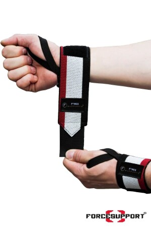 Force Fitness Crossfit-Armband zur Körpergewichtsunterstützung Schwarz-Rot-Weiß (2 Stück) 125,- € - 3