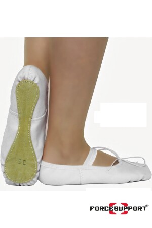 Force Weiße Canvas-Ballerinas – Kitty Kitty – Elastisch - 1