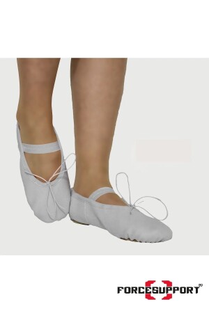 Force Weiße Canvas-Ballerinas – Kitty Kitty – Elastisch - 4