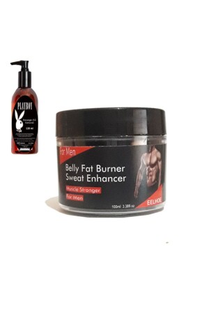 Formen Bellyfat Burnercream Sweatenhancer Fatburner-Straffungscreme für Männer 100 ml + 120 ml Massageöl - 1