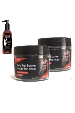 Formen Bellyfat Burnercreamsweatenhancer Fatburner-Straffungscreme für Männer, 100 ml, 2 Stück + 120 ml Massageöl - 1