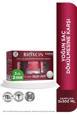 Forte Shampoo Buy 3 Pay 2 3x300 ml - Intensives Haarausfall-Shampoo 8697432096095 - Bioxcin