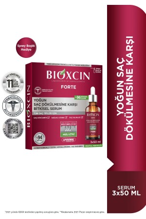 Forte Yoğun Saç Dökülmesine Karşı Bitkisel Serum 3 X 50 ml - Bioxcin