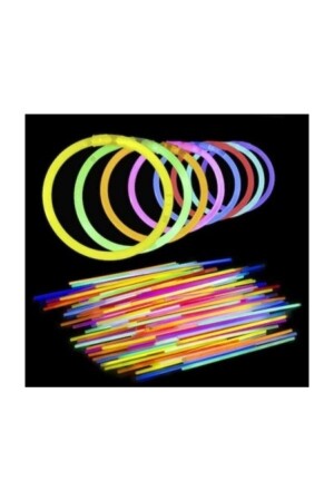 Fosforlu Çubuk Fosforlu Bileklik 100 Parça 50 Adet Çubuk 50 Adet Bağlantı Aparatı) - Modauyum