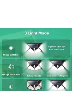 Fotozelle Solarbetriebener Bewegungssensor 100 LED-Außenbeleuchtungslampe muflon100photocell - 4