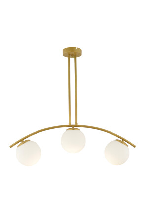 Fralde 3 Lü Gold Modern Mutfak Cafe Restoran için Uygun Retro Salon Avize 3472-03-FG - 4