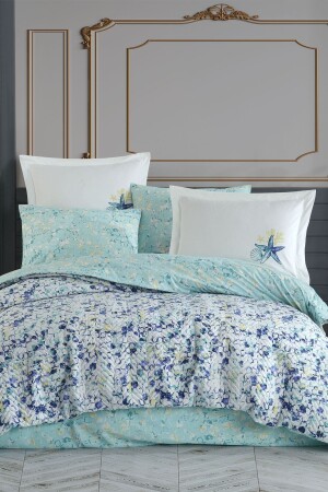 Frame Marineblau – gestepptes Vier-Jahreszeiten-Bettbezug-Set für Doppelbetten UN010000360000000000N0170 - 1