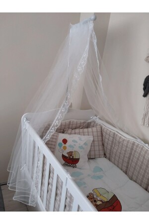 Französisch geschnürtes Moskitonetz aus Kristalltüll für Babybetten und Kunststoff-L-Apparat PRA-9157968-0816 - 7