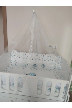 Französisch geschnürtes Moskitonetz aus Kristalltüll für Babybetten und Kunststoff-L-Apparat PRA-9157968-0816 - 6