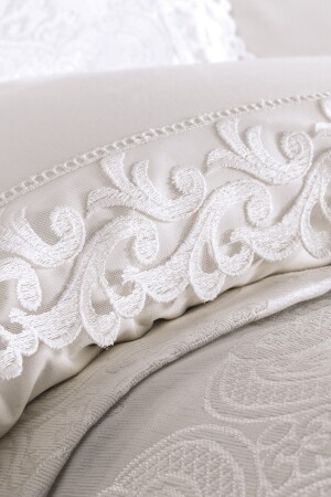 Französisches Spitzen-Belinda-Brautset, 7-teilig, Creme, CD456234 - 4