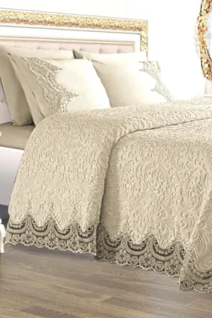 Französisches Spitzendecken-Tagesdecken-Set DECKE - Kelebek