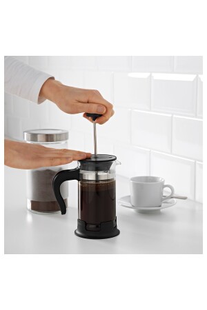 French Press 0,4 Litre Cam-paslanmaz Çelik Yükseklik: 17 Cm Çap: 8 Cm gun094555 - 5