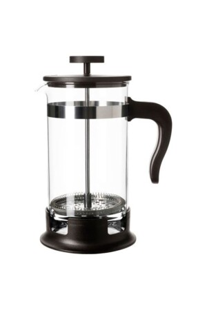 French Press aus schwarzem Glas, 1 l - 1