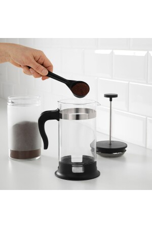 French Press Coffee & Tea Maker 1000ml Ve 2 Adet Kupa Seti Filtre Kahve Bitki Çayı Demleyici IKEA99990790 - 6