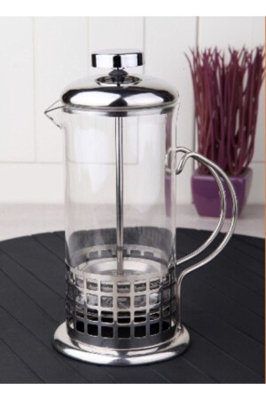 French Press Lüx 350 Ml. Borasilikat Cam, Bitki Çayı, Kahve Demliği PAK-43 - 1