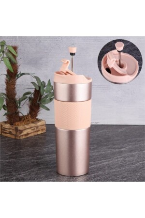 French Press Stahl-Thermosbecher Roségold 500 ml 75223 - 1