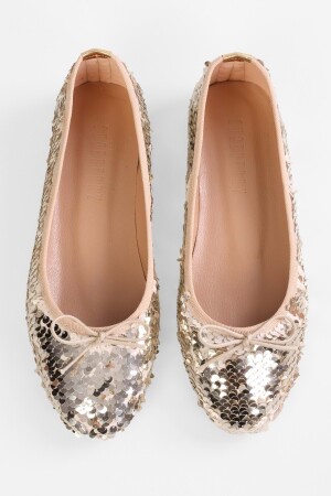 Frenchie Daily-Ballerinas mit goldenen Pailletten für Damen - 2