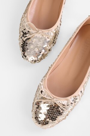 Frenchie Daily-Ballerinas mit goldenen Pailletten für Damen - 3