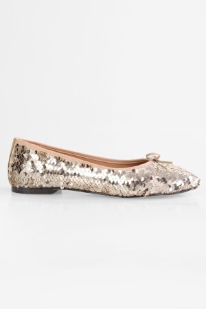 Frenchie Daily-Ballerinas mit goldenen Pailletten für Damen - 5