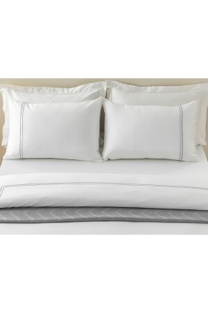 Freya besticktes Baumwollsatin-Bettbezug-Set für King-Size-Betten, 240 x 260 cm, Weiß, TYCCAZ3XTN168846876667355 - 5