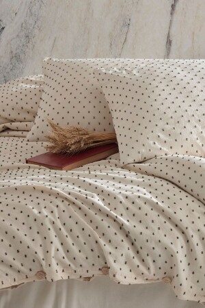 Freya Khaki %100 Pamuklu Yıkamalı Vintage Çift Kişilik Nevresim Takımı 200*220 Frykhckt FRYKHCKT - Macas Home