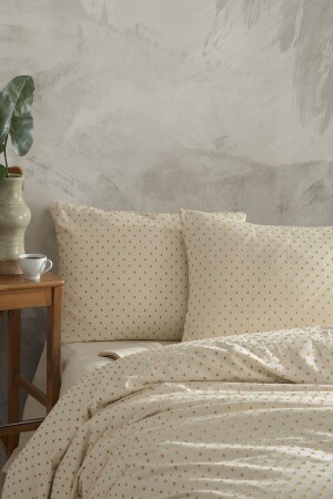 Freya Orange 100 % Cotton Washed Vintage Single Duvet Cover Set 160*220 Fryotkt FRYOTKT - 3