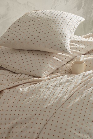 Freya Orange 100 % Cotton Washed Vintage Single Duvet Cover Set 160*220 Fryotkt FRYOTKT - 5