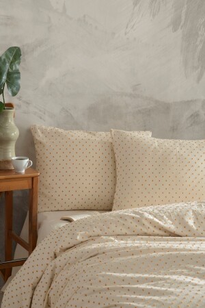 Freya Orange 100 % Cotton Washed Vintage Single Duvet Cover Set 160*220 Fryotkt FRYOTKT - 2