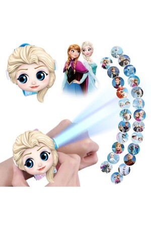 Frozen 3d Projeksiyonlu Saat 24 Farklı Karakteri Duvara Yansıtır Frozen-0005 - 2