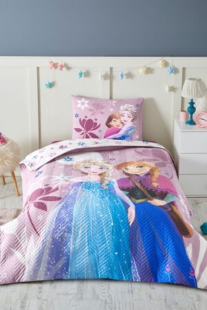 Frozen Discover Single Disney lizenziertes elastisches Spannbettlaken gesteppter Kinderbettbezug T PR-EVTEKSTILI-55476601327 - 1