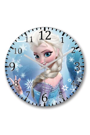 Frozen Elsa Wanduhr gebogenes Echtglas S7003 - 1