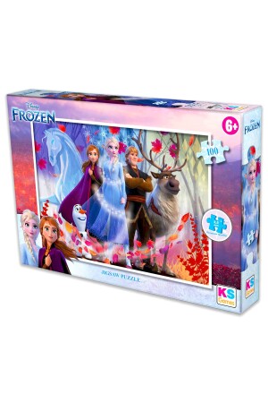 Frozen Karlar Ülkesi Elsa Ve Anna lisanslı Kutulu Puzzle-yapboz 100'parça - Ks Games