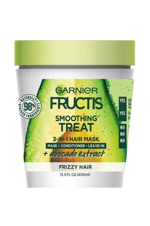 Fructis Avocado-Extrakt Anti-Frizz-Haarmaske 400 ml - 1