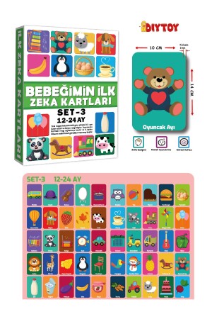 Früherziehungs-Intelligenzkarten-Set meines Babys, 3er-Set, Lernkarten, INTELLIGENCECARD0-24MONTH - 7