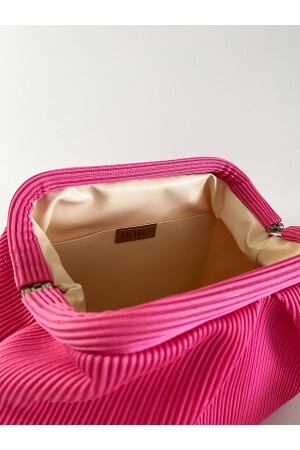 Fuchsia Plissee-Clutch-Handtasche für Damen HYBPLSE - 4