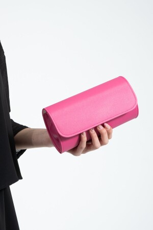 Fuchsia Satin Abendkleid Tasche Portfolio Tasche Clutch Bag bibagssatendüzz - 1