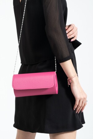 Fuchsia Satin Abendkleid Tasche Portfolio Tasche Clutch Bag bibagssatendüzz - 5