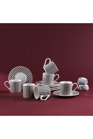 Fun Kaffeetassen-Set für 6 Personen, 12-teilig, Grau, 1S2038-08002-GRI01 - 3