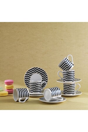 Fun Kaffeetassen-Set für 6 Personen – 12-teilig – Schwarz 1S2038-08002-SIY01 - 2