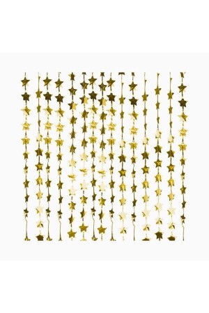Funkelnder sternenklarer Ramadan-Fest-Goldhintergrund, selbstklebender goldgelber Stern-Wandvorhang - 6