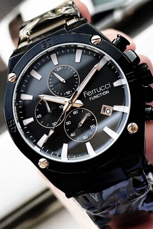 Funktion Herren-Armbanduhr 3 Atm Wasserdicht Schwarz Farbe Stahlarmband + Armband Elg215 FRE2013 - 1