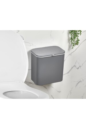 Funktioneller, abgedeckter Mülleimer für Badezimmer und Küche von Origa mit Schrank und Wandhalterung, 15 l, V-9650 - 5