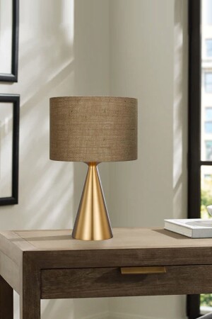 Funnel Metal Leg Fabric Head Table Lamp Modern Lampshade HOLLYABAJUR - 1