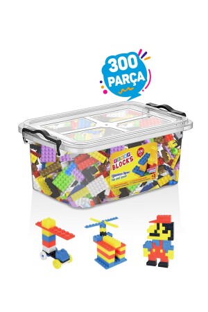 Funny Blocks Micro Block 300 Teile Bausteine ​​mit Kunststoffbox - 1