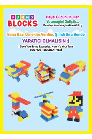 Funny Blocks Micro Block 300 Teile Bausteine ​​mit Kunststoffbox - 8